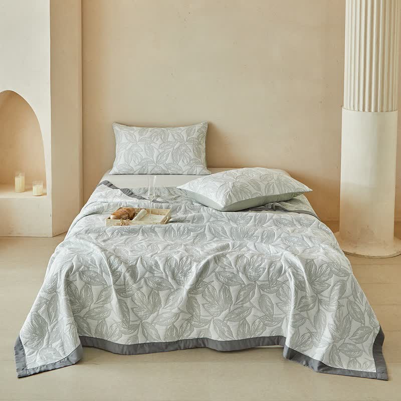 Ownkoti Botanical Leaf Print Quilt Set - image 2