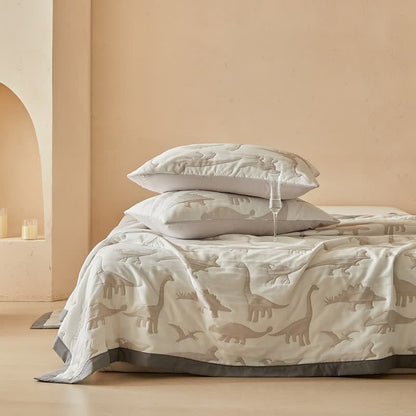 Ownkoti Neutral Dinosaur Print Reversible Quilt - image 15