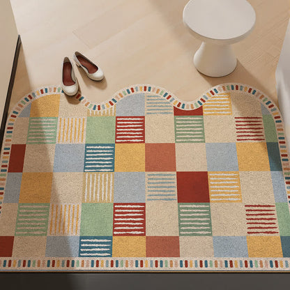 Ownkoti Colorblock Patchwork Printed Entry Rug - Colorful - 31'' × 47'' - image 0