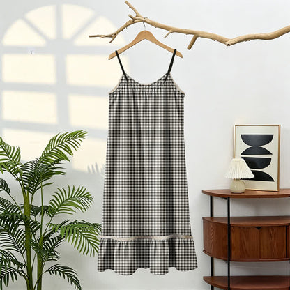 Ownkoti Black White Gingham Ruffle Nightdress - image 6