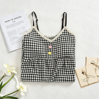 Ownkoti Black White Gingham Ruffle Nightdress - image 1