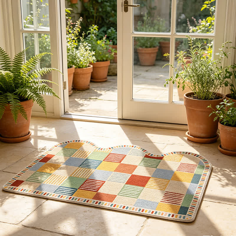 Ownkoti Colorblock Patchwork Printed Entry Rug - image 2