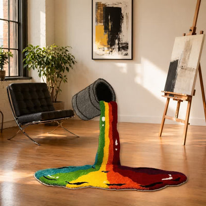 Ownkoti Rainbow Waterfall Plush Area Rug - image 3