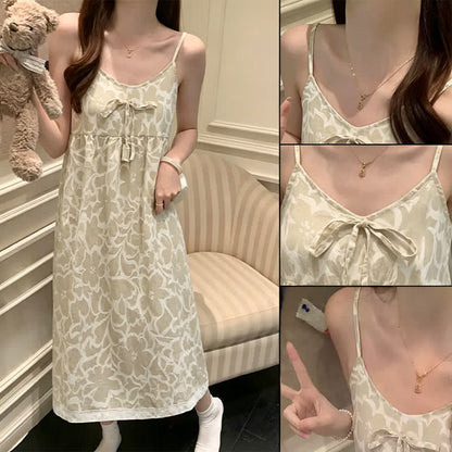Ownkoti Cream Floral Tassel Women's Nightgown - image 8