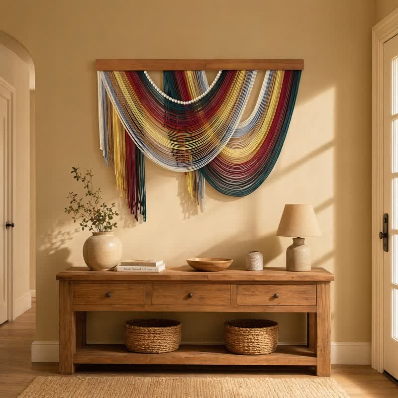 Ownkoti Bohemian Cotton Beaded Wall Hanging Decor - image 1