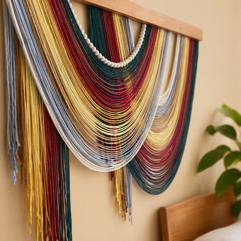 Ownkoti Bohemian Cotton Beaded Wall Hanging Decor - image 4
