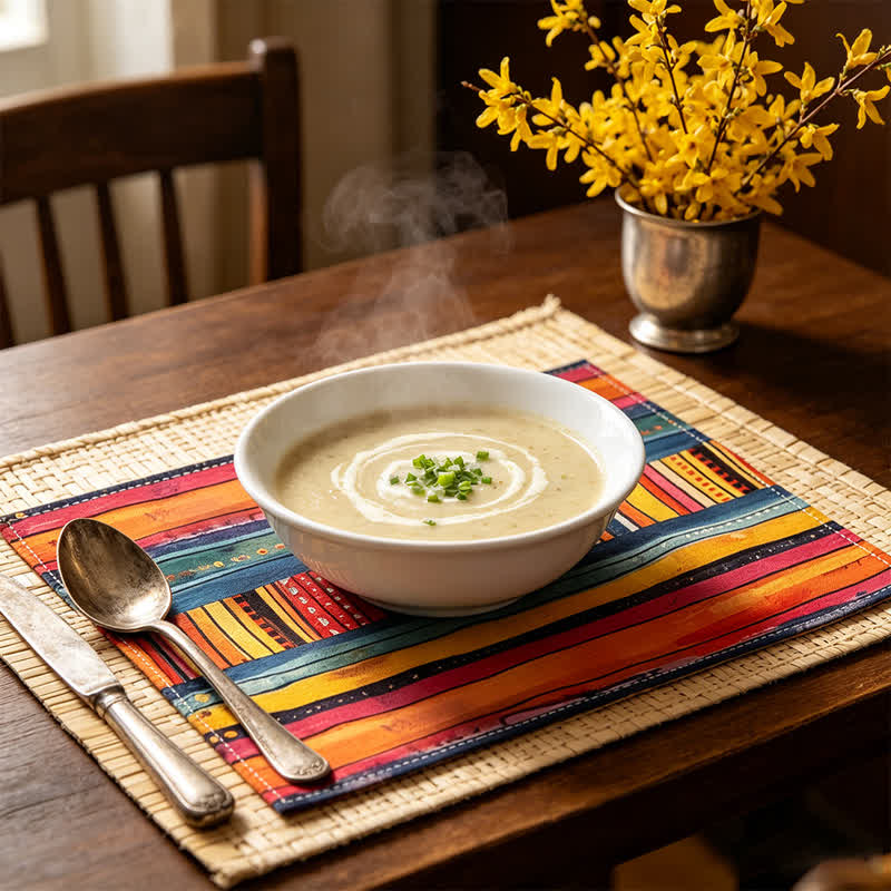 Ownkoti Colorful Striped Bohemian Linen Placemat - image 3