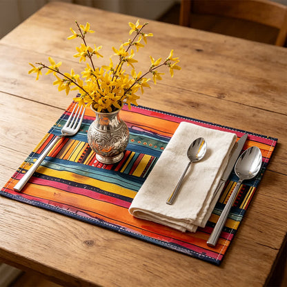 Ownkoti Colorful Striped Bohemian Linen Placemat - image 2