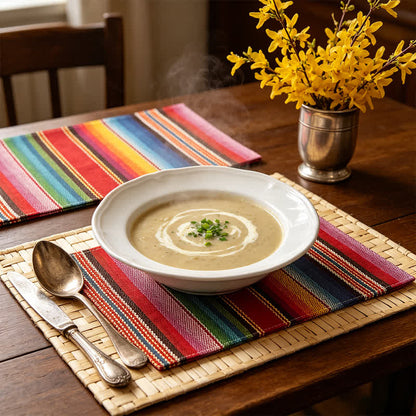 Ownkoti Nordic Multicolor Stripe Linen Placemats - image 3