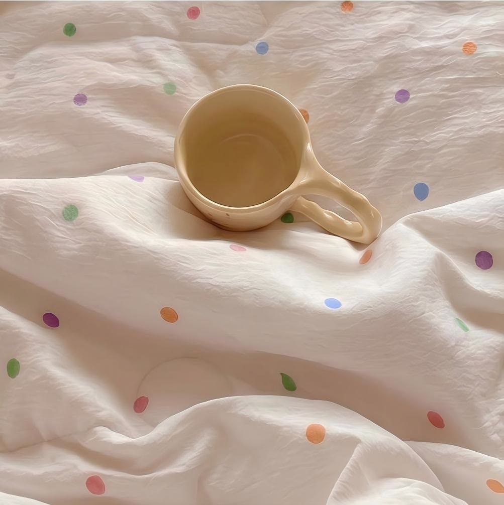 Ownkoti Rainbow Polka Dot Washed Cotton Bedding Set - image 2