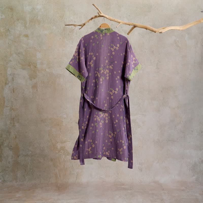Ownkoti Kimono Style Short Sleeve Muslin Bathrobe - image 1