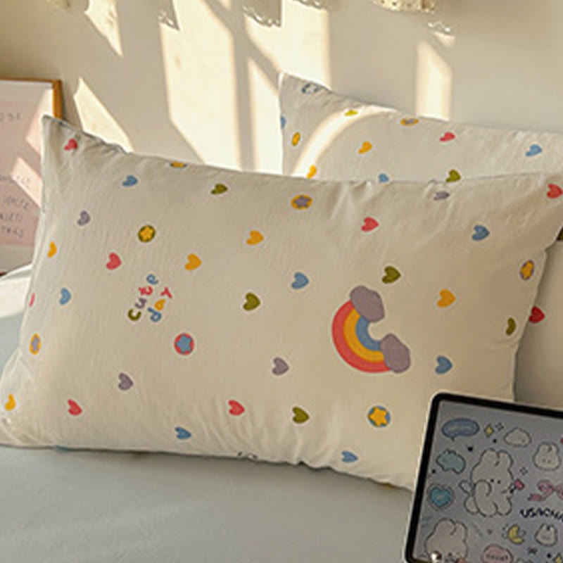 Ownkoti Rainbow Hearts Soft Touch Bedding Set - image 2