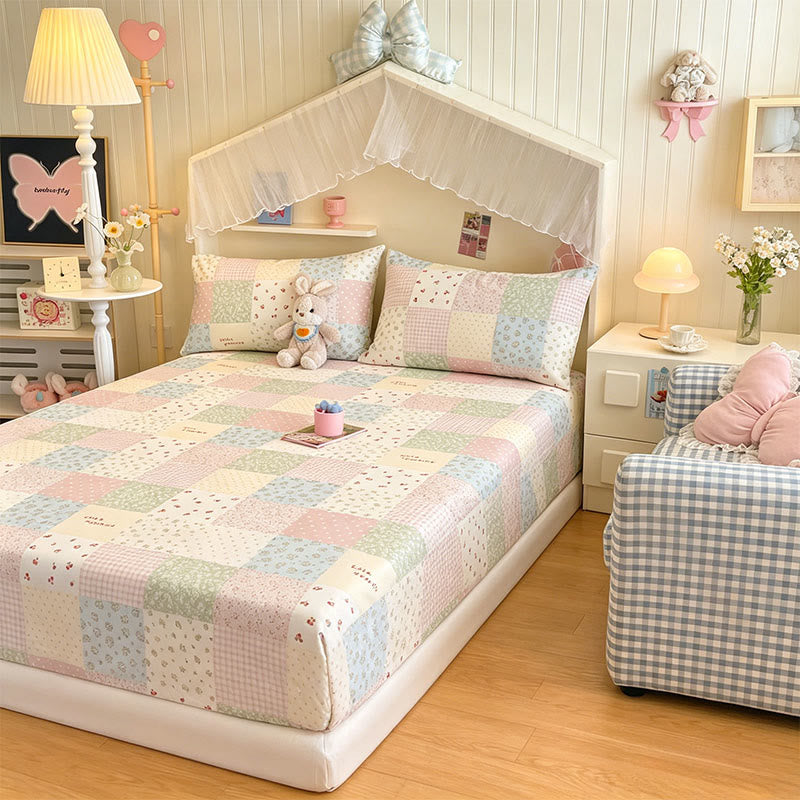 Ownkoti Pastel Patchwork Cotton Bedding Set - image 2