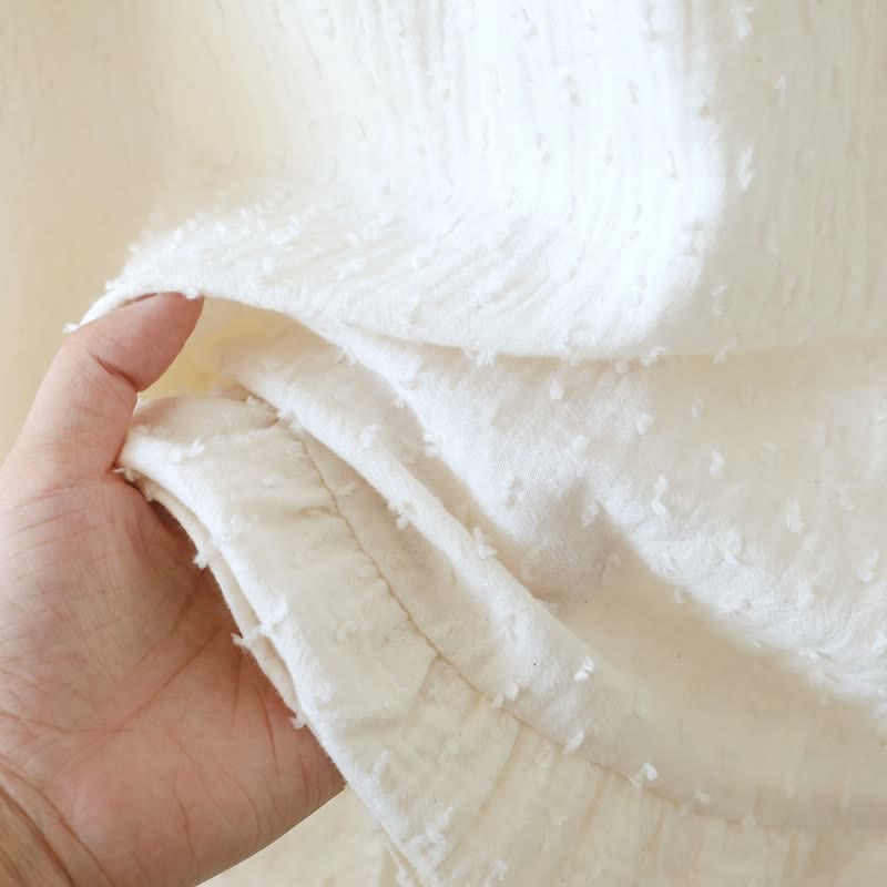 Ownkoti White Cotton Textured Sleeveless Lounge Dress - image 10
