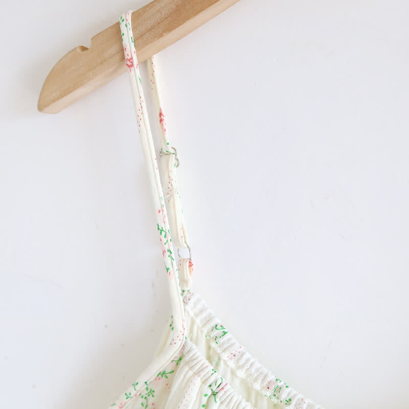 Ownkoti Fresh Floral Leaf Cotton Ruffle Nightgown - image 8