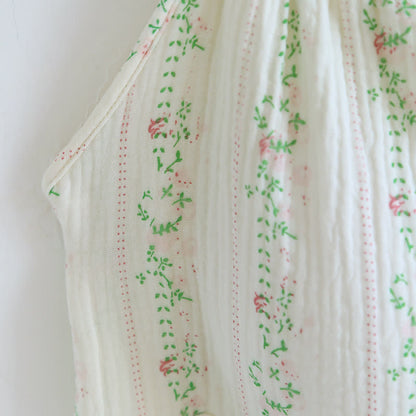 Ownkoti Fresh Floral Leaf Cotton Ruffle Nightgown - image 11