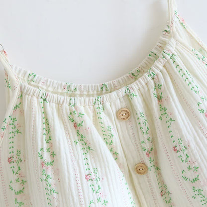 Ownkoti Fresh Floral Leaf Cotton Ruffle Nightgown - image 6