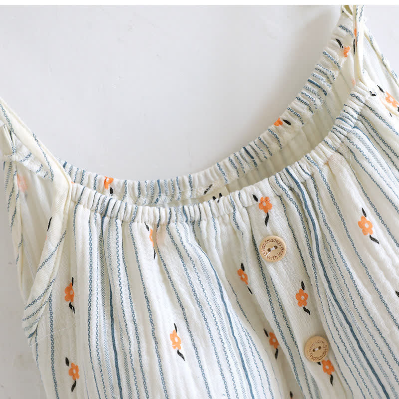 Ownkoti Sweet Floral Cotton Ruffle Cami Nightdress - image 5