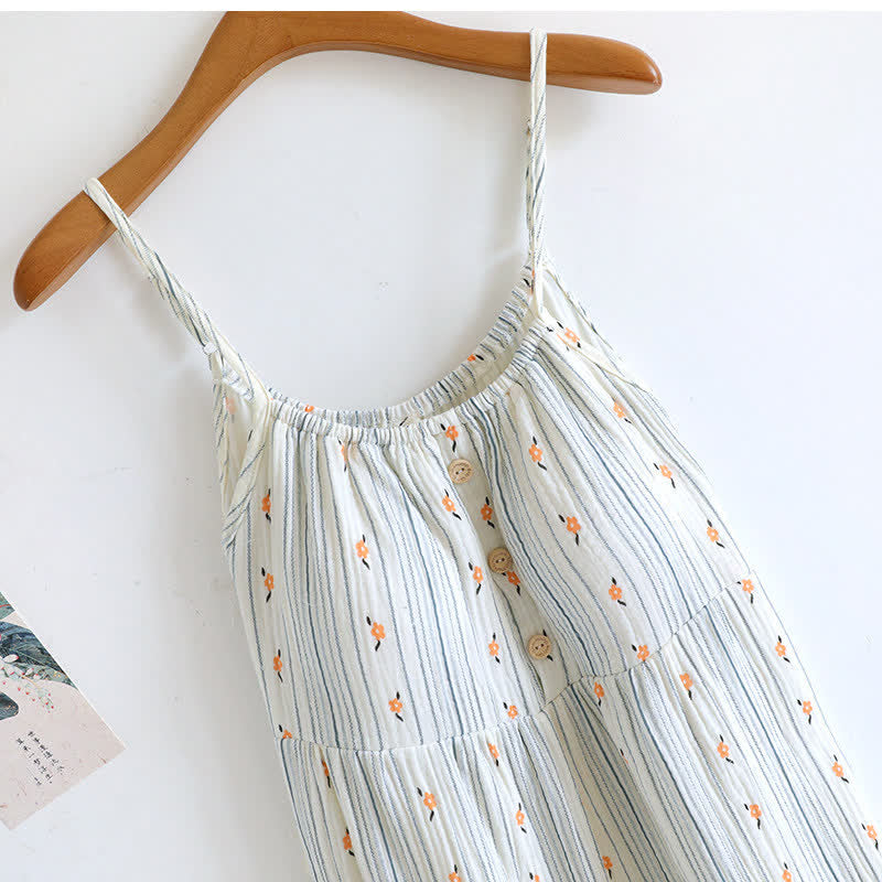 Ownkoti Sweet Floral Cotton Ruffle Cami Nightdress - image 4