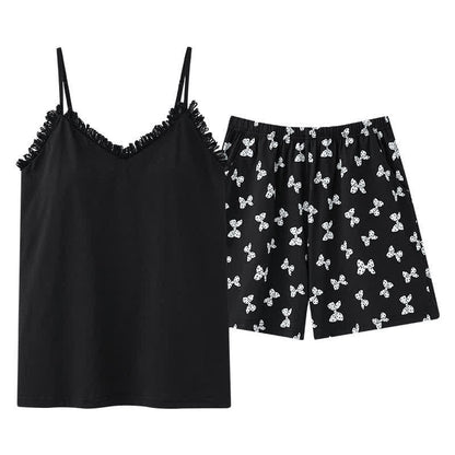 Ownkoti Cami & Bow Print Shorts Pajama Set - image 5