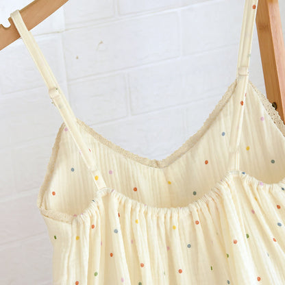 Ownkoti Rainbow Dot Cotton Gauze Lounge Dress - image 6