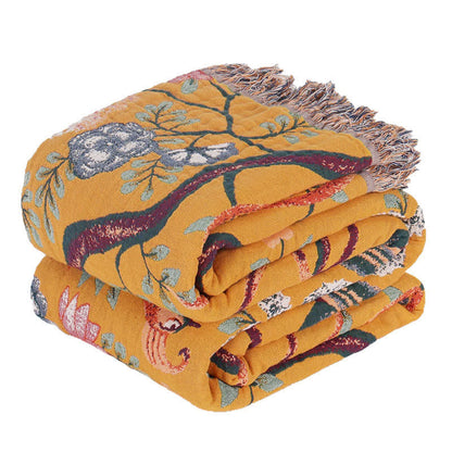 Ownkoti Exotic Garden 4-Layer Cotton Muslin Bedspread Quilt - image 9