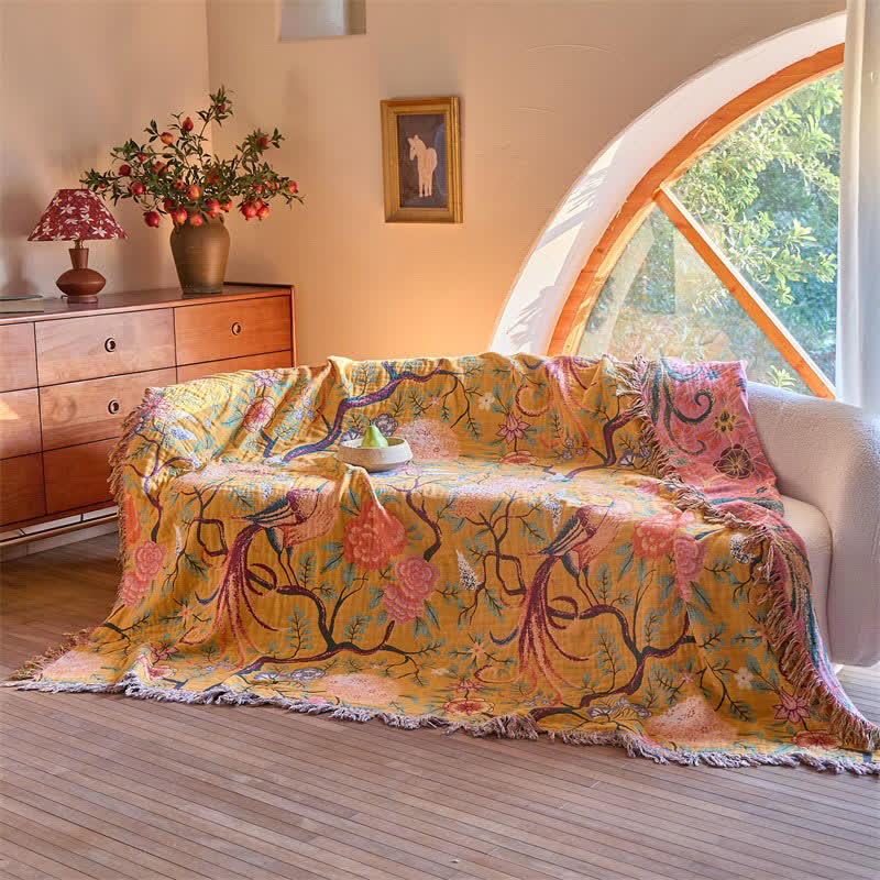 Ownkoti Exotic Garden 4-Layer Cotton Muslin Bedspread Quilt - image 4