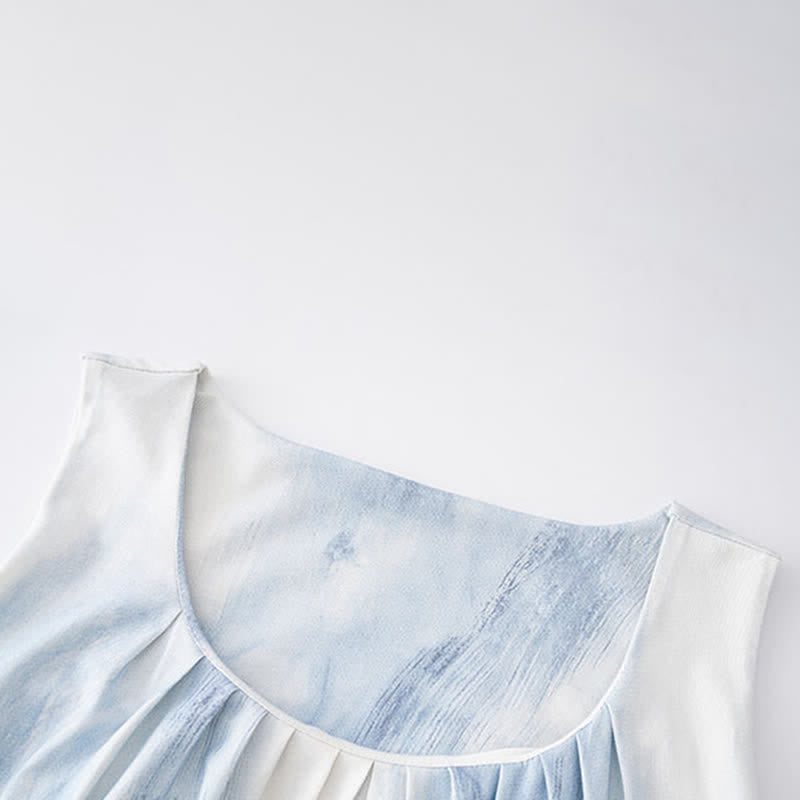 Ownkoti Sky Blue Sleeveless Padded Lounge Dress - image 11