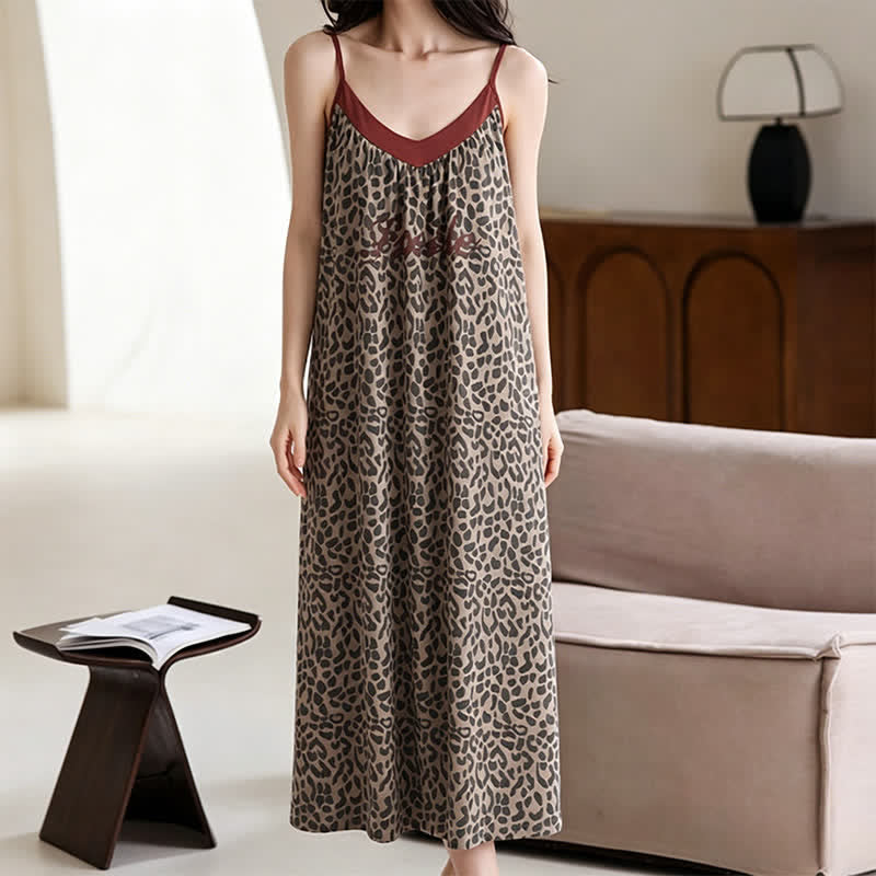 Ownkoti Leopard Print Cotton Night Dress - image 3