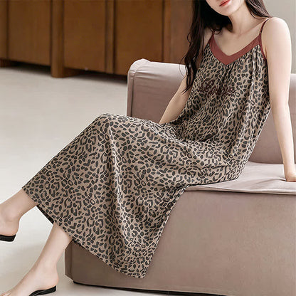 Ownkoti Leopard Print Cotton Night Dress - image 5