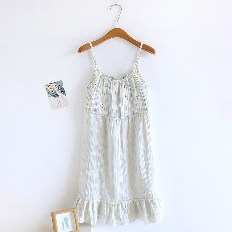 Ownkoti Sweet Floral Cotton Ruffle Cami Nightdress - image 3