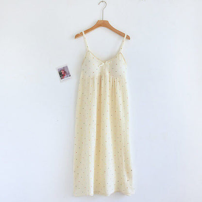 Ownkoti Rainbow Dot Cotton Gauze Lounge Dress - image 1