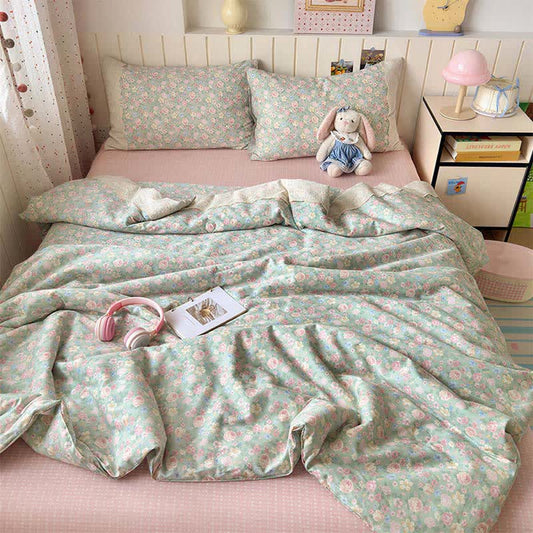 Ownkoti Lace Dream Floral Cotton Bedding Set - Colorful - Queen - Bedding Set - image 0