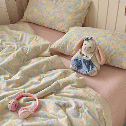 Ownkoti Lace Greenery Cotton Bedding Set - image 2