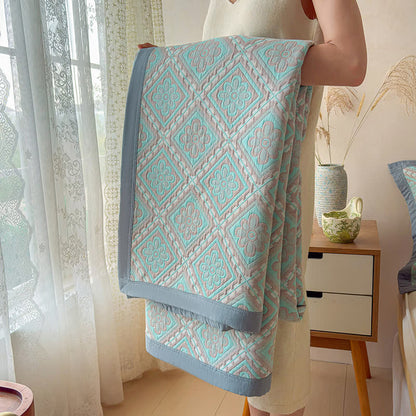 Ownkoti 3-Layer Cotton Gauze Jacquard Bedspread Quilt - image 9