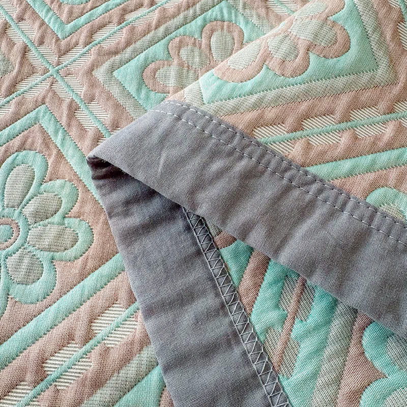 Ownkoti 3-Layer Cotton Gauze Jacquard Bedspread Quilt - image 12