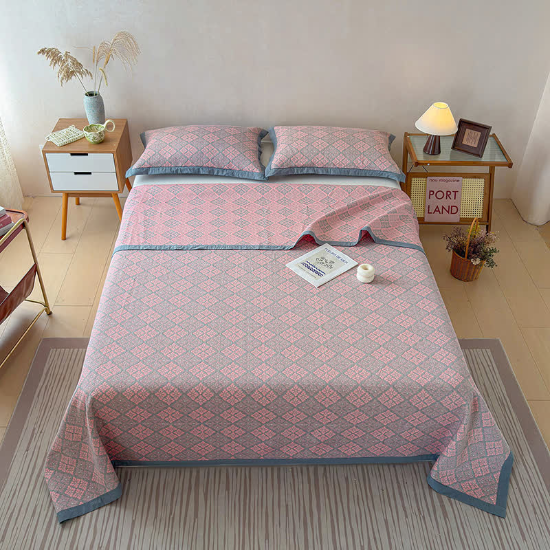 Ownkoti Cotton Gauze Yarn-Dyed Reversible Bedspread Quilt - image 6