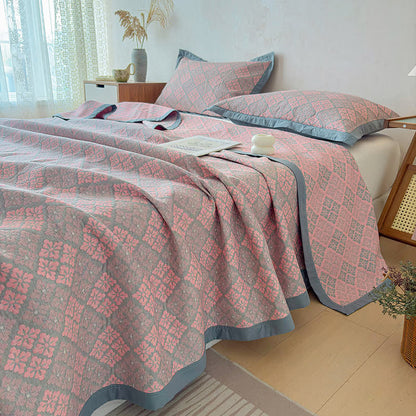 Ownkoti Cotton Gauze Yarn-Dyed Reversible Bedspread Quilt - image 7