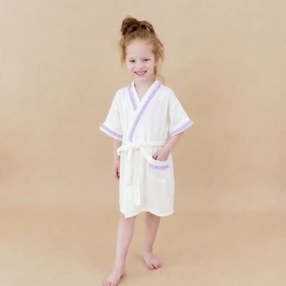 Ownkoti Ruffle Trim Kids' Cotton Muslin Robe - image 10