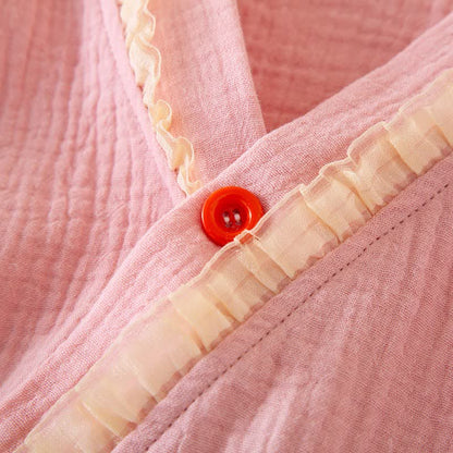 Ownkoti Ruffle Trim Kids' Cotton Muslin Robe - image 7