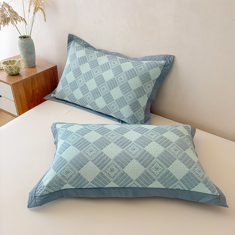 Ownkoti Reversible 3-layer Geometric Jacquard Blanket Quilt - image 11
