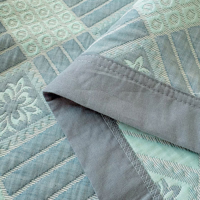 Ownkoti Reversible 3-layer Geometric Jacquard Blanket Quilt - image 13