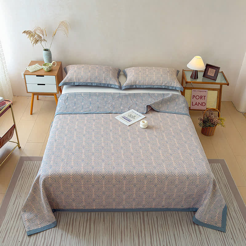 OwnkotiJacquard Reversible 3-layer Geometric Blanket Quilt - image 6