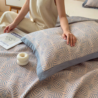 OwnkotiJacquard Reversible 3-layer Geometric Blanket Quilt - image 11