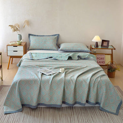 Ownkoti Botanical Leaves Cotton Gauze Bedspread Quilt - image 4