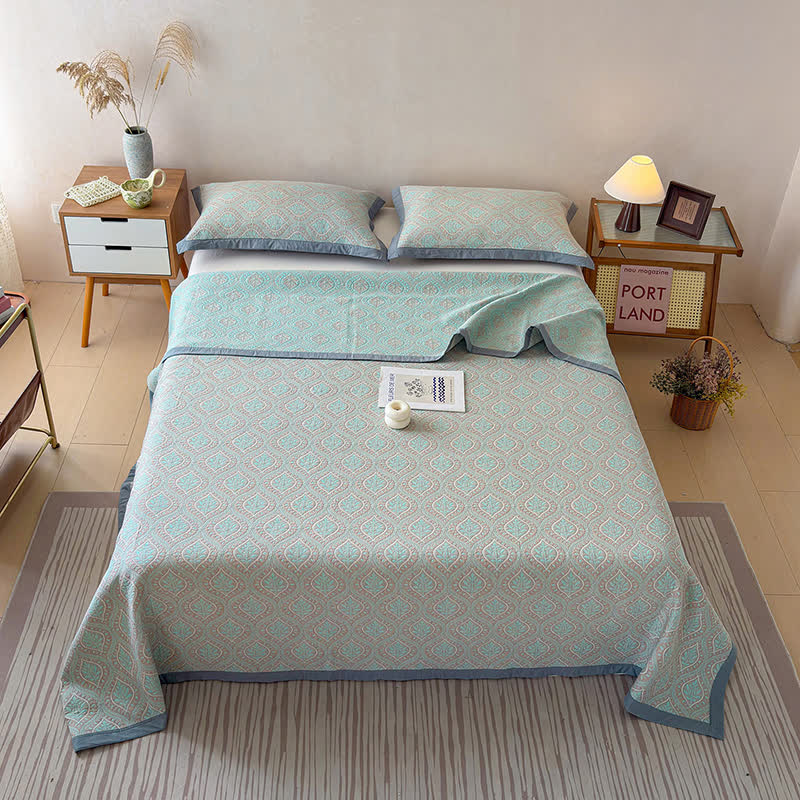 Ownkoti Botanical Leaves Cotton Gauze Bedspread Quilt - image 6