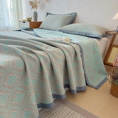 Ownkoti Botanical Leaves Cotton Gauze Bedspread Quilt - image 8