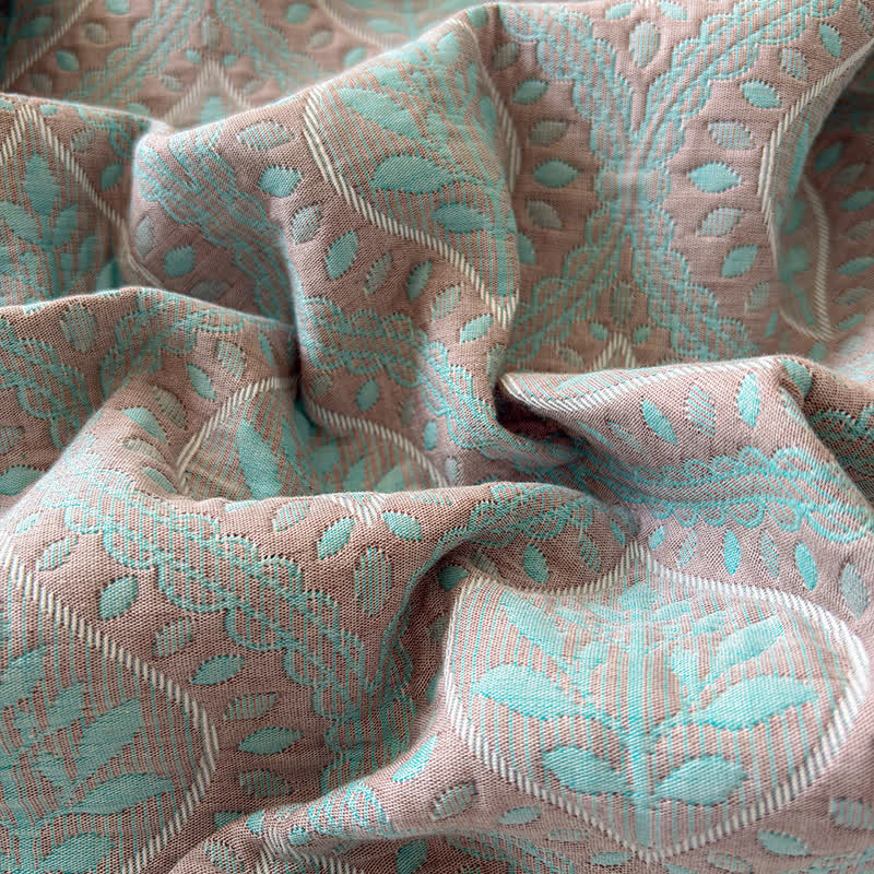 Ownkoti Botanical Leaves Cotton Gauze Bedspread Quilt - image 12