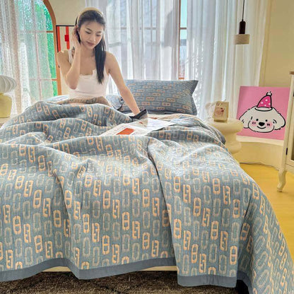 Ownkoti Geometric Jacquard Cotton Double Gauze Quilt - image 8