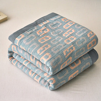 Ownkoti Geometric Jacquard Cotton Double Gauze Quilt - image 4